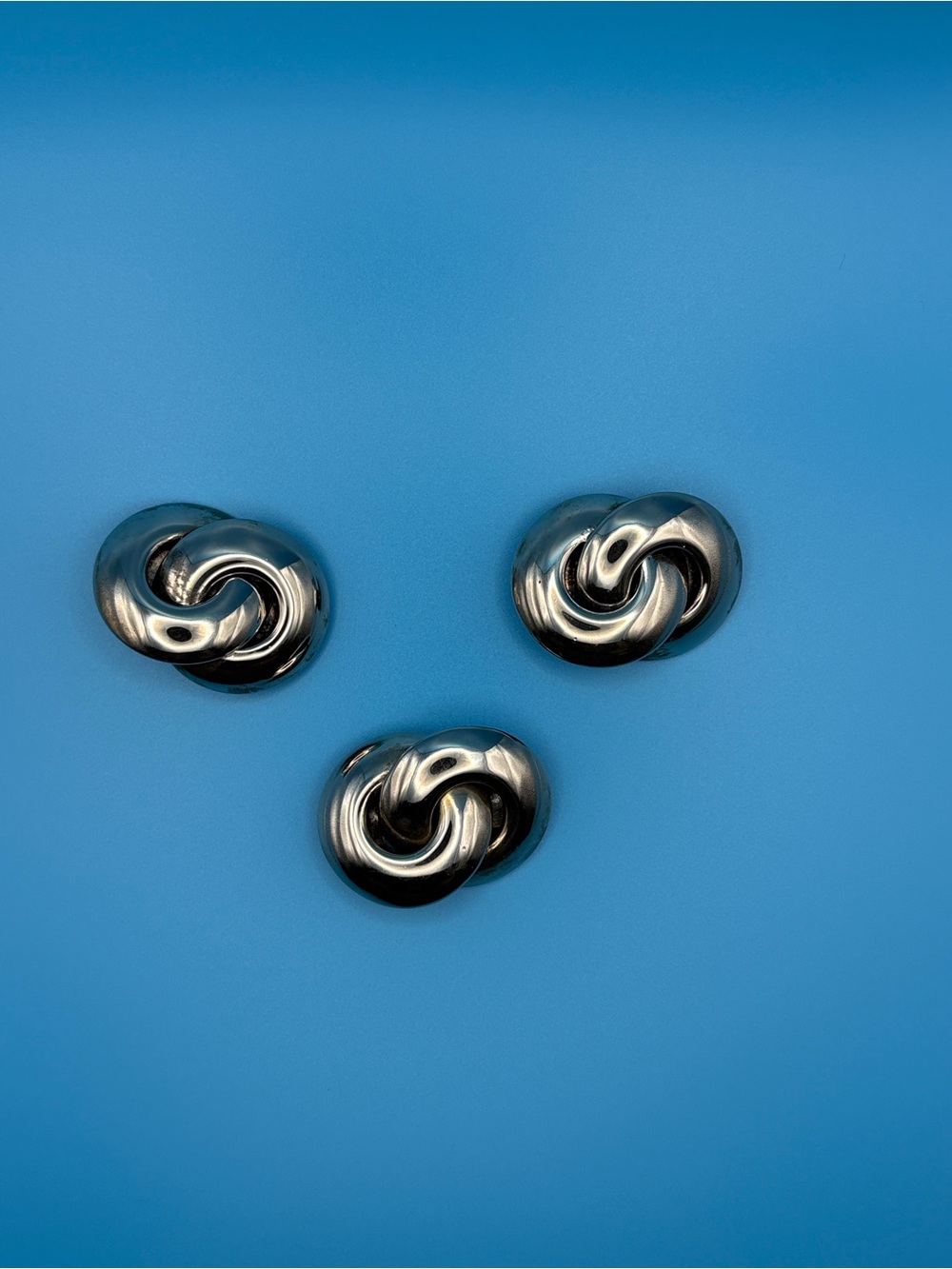 Classic Knot clip on Earrings in Silver and pendant - Timeless Women's Jewelry